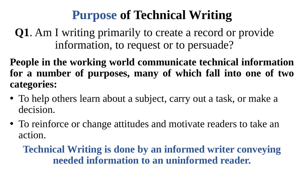Technical and Business Writing TECHNICAL - slide 12 of 45