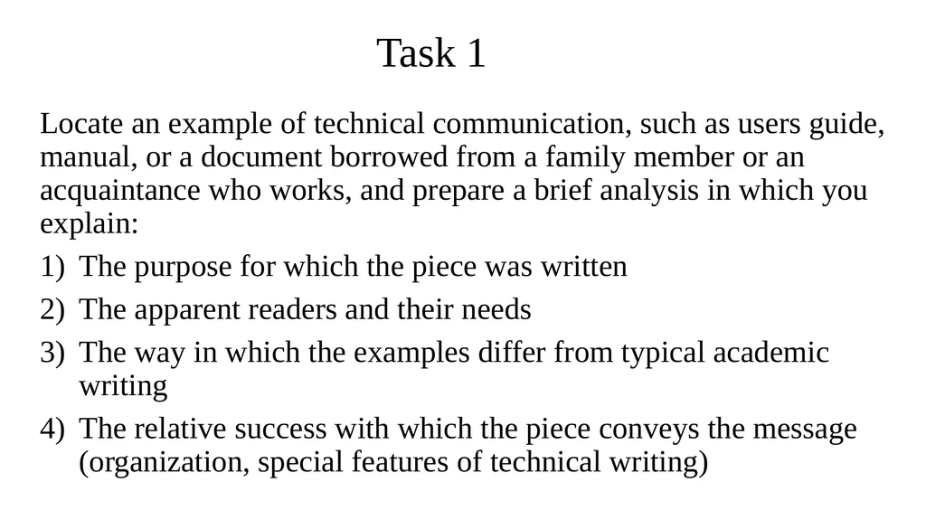 Technical and Business Writing TECHNICAL - slide 18 of 45