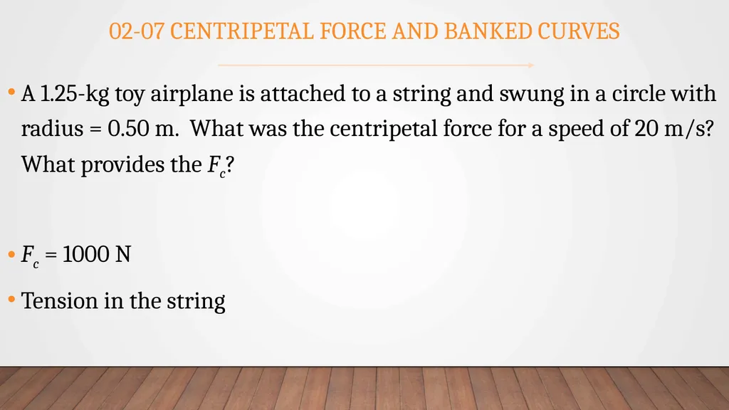 Forces and Uniform Circular Motion Physics Unit 2 - slide 79 of 106