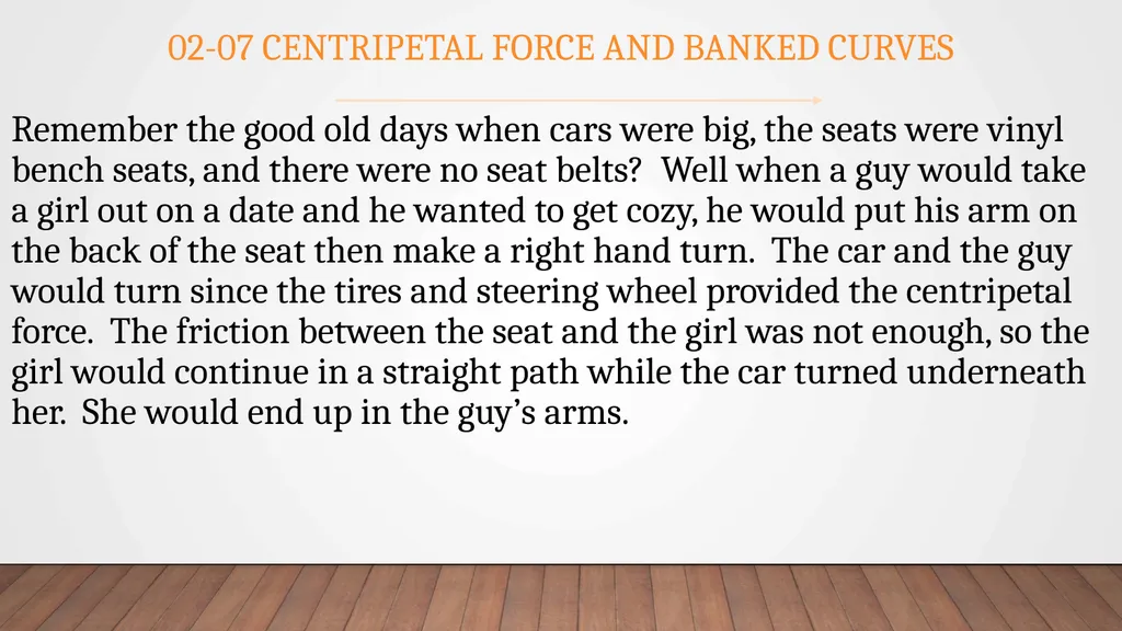 Forces and Uniform Circular Motion Physics Unit 2 - slide 87 of 106