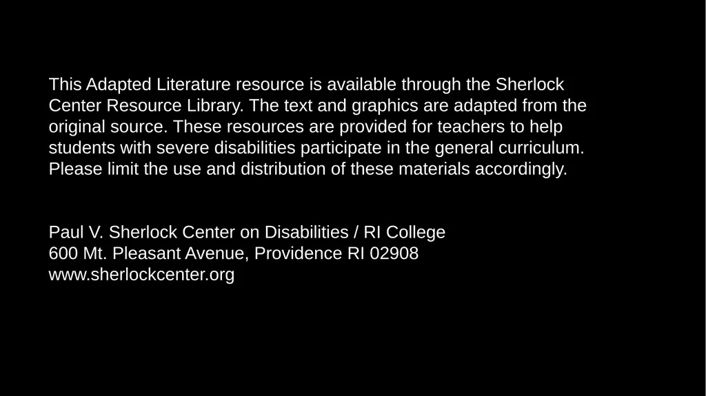 Adapted from the original text, The Very Busy - slide 14 of 14