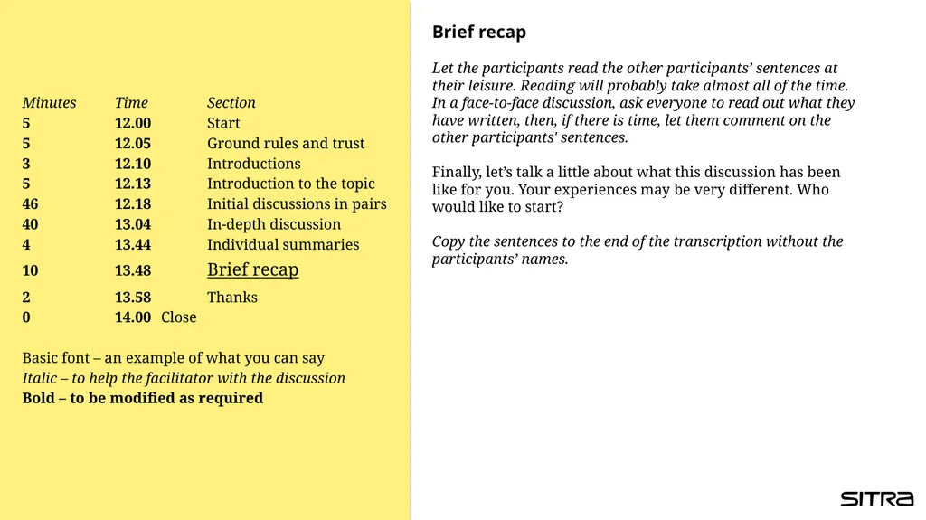 Draft script for the Nature Dialogue Use this as a - slide 13 of 15