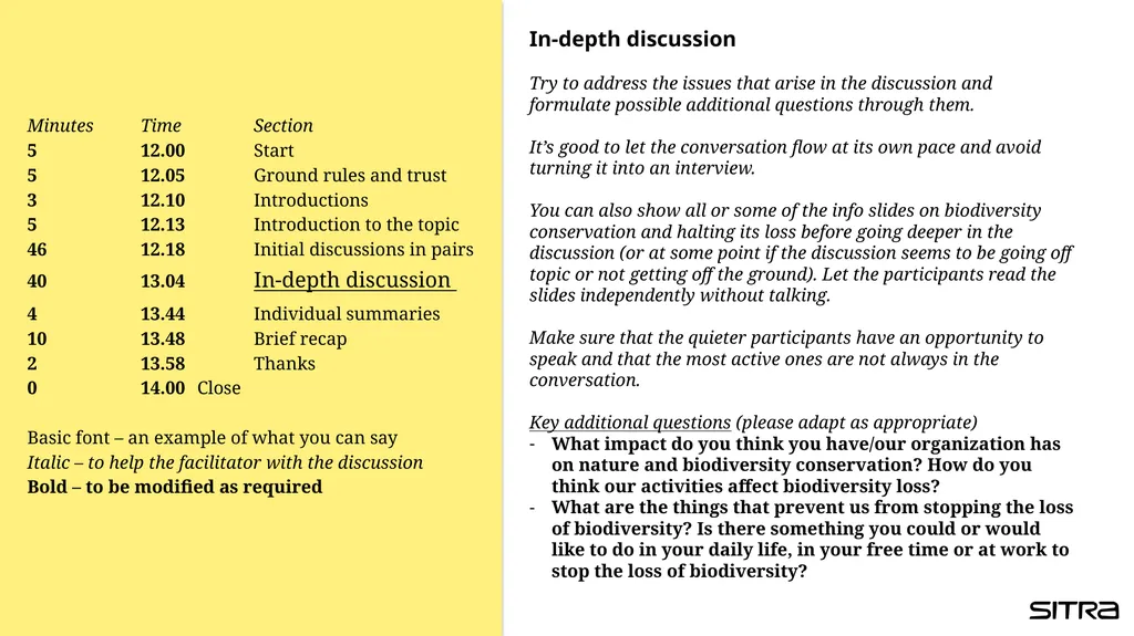 Draft script for the Nature Dialogue Use this as a - slide 11 of 15