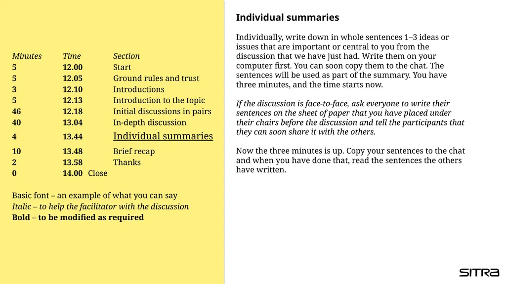 Draft script for the Nature Dialogue Use this as a - slide 12 of 15