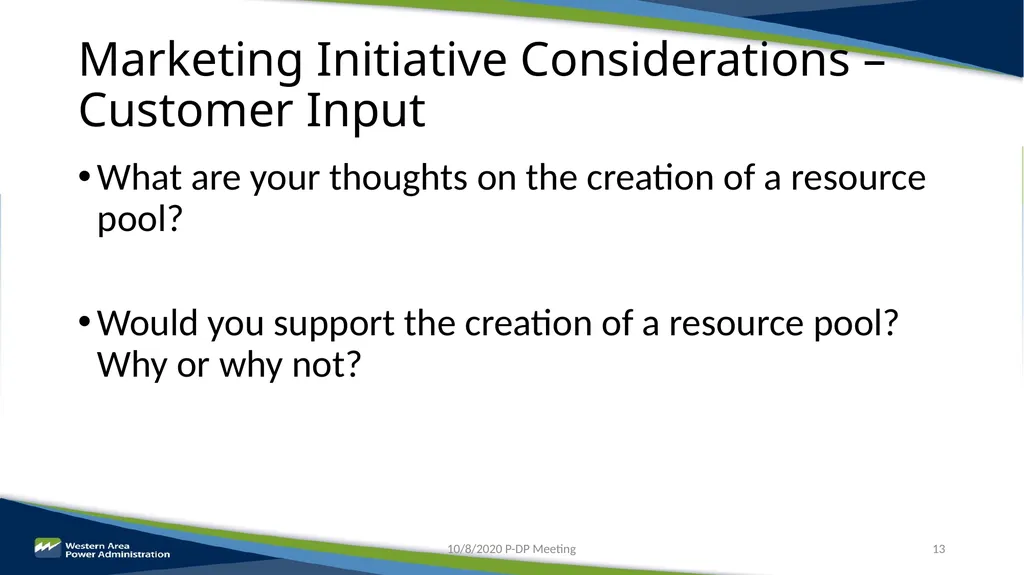 Parker-Davis Project Post-2028 Marketing - slide 13 of 15