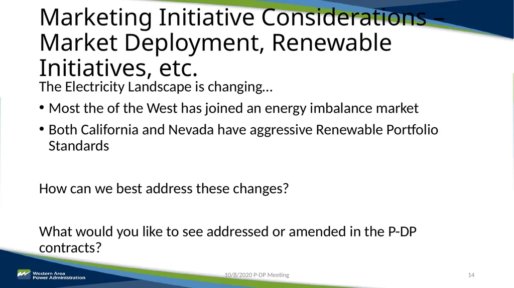 Parker-Davis Project Post-2028 Marketing - slide 14 of 15