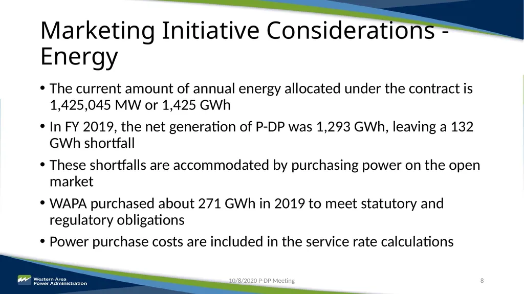 Parker-Davis Project Post-2028 Marketing - slide 8 of 15