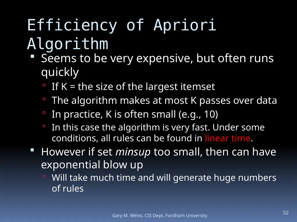 1 Module: Association Analysis Last updated - slide 52 of 65