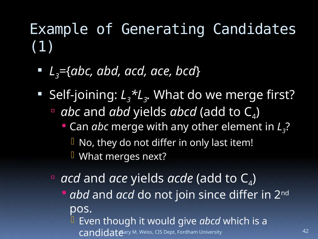 1 Module: Association Analysis Last updated - slide 42 of 65