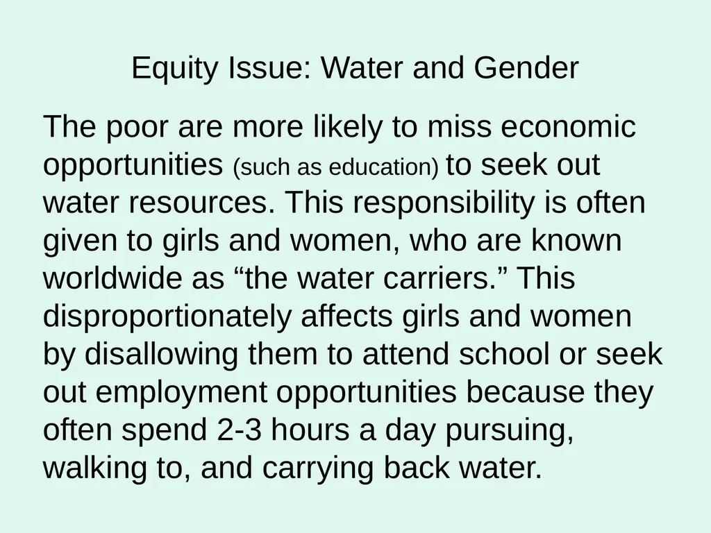 Global Water Modules Module 2: Water and Equity - slide 12 of 22