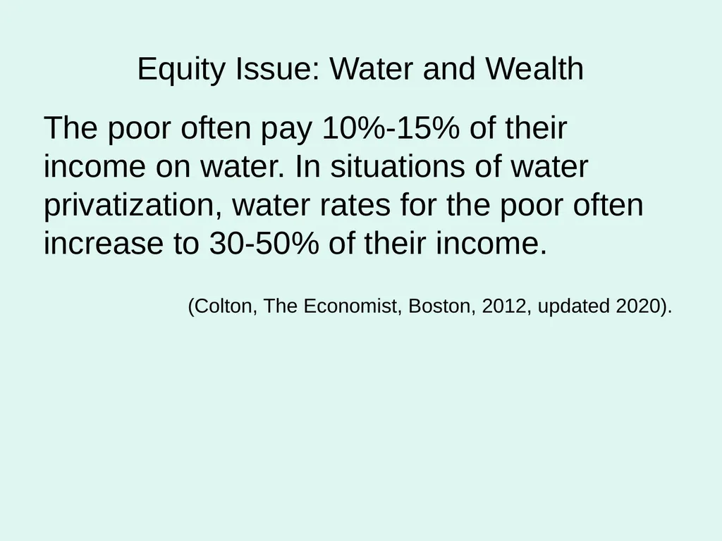 Global Water Modules Module 2: Water and Equity - slide 9 of 22