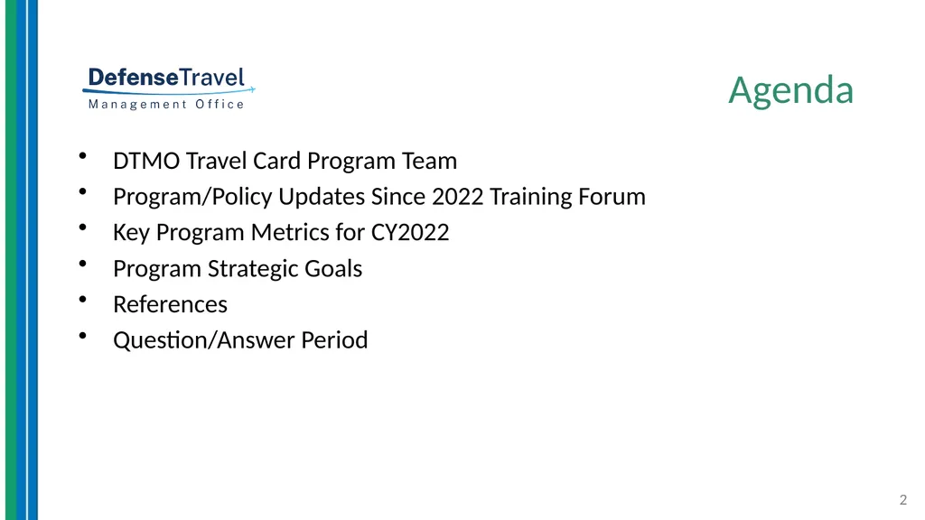 DoD Travel Card Program Update Alec Cloyd Chief, - slide 2 of 9