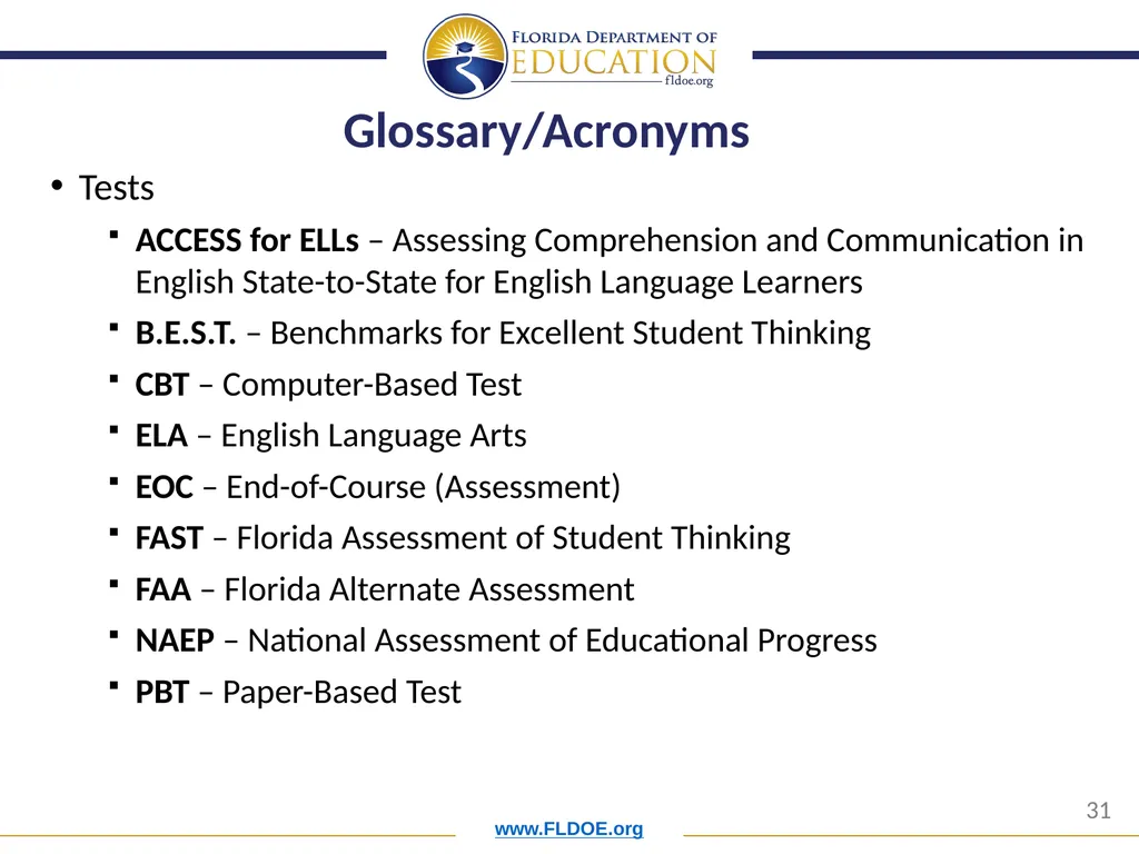 Orientation for New District Assessment - slide 31 of 34