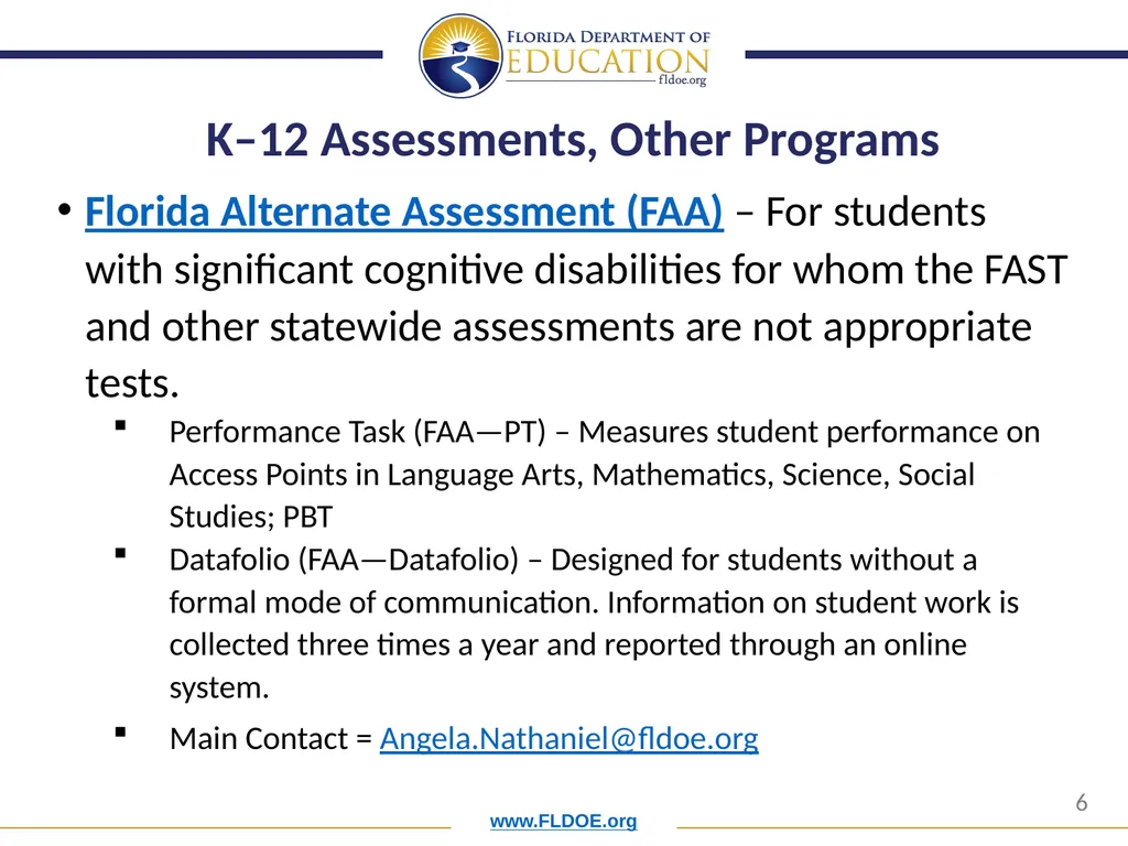 Orientation for New District Assessment - slide 6 of 34