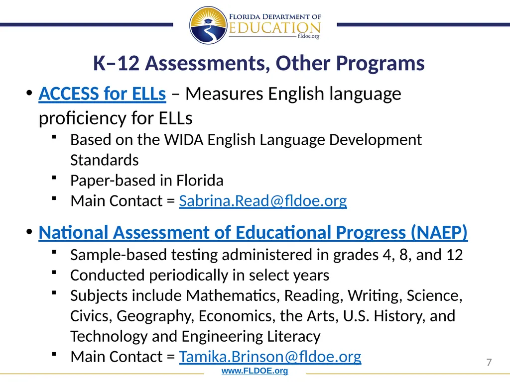 Orientation for New District Assessment - slide 7 of 34