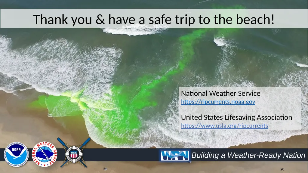 Rip Current Basics and Safety Information Know - slide 20 of 20