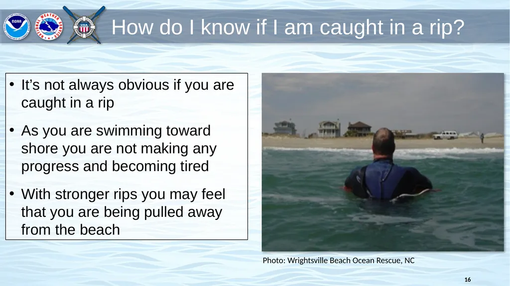 Rip Current Basics and Safety Information Know - slide 16 of 20