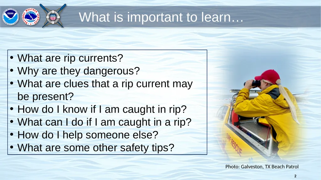 Rip Current Basics and Safety Information Know - slide 2 of 20