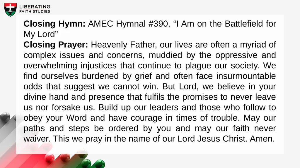 LESSON 1: SEPTEMBER 6 The Covenant Continues Focus - slide 22 of 23