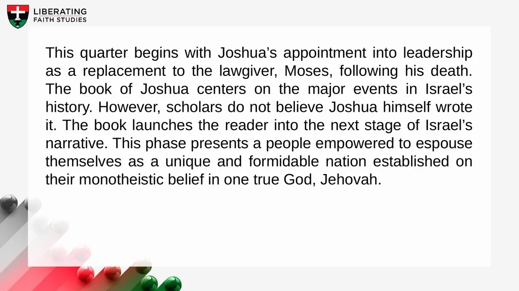 LESSON 1: SEPTEMBER 6 The Covenant Continues Focus - slide 7 of 23
