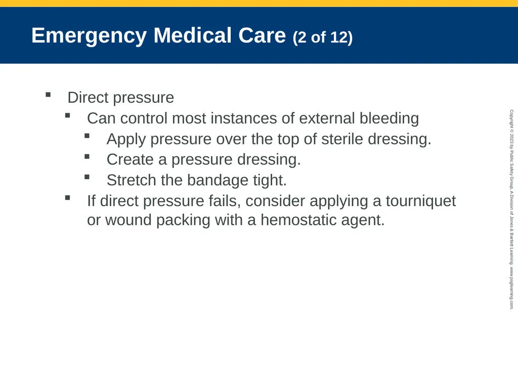 Bleeding CHAPTER 27: Focused Lecture National EMS - slide 24 of 34