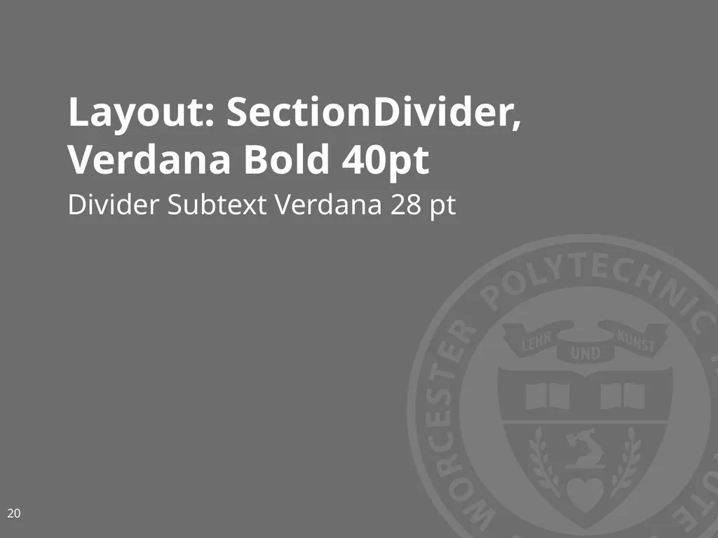 Presentation Title, Verdana Bold 40pt Option 1 1 - slide 20 of 32
