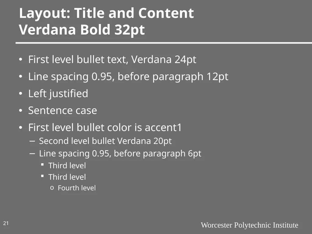 Presentation Title, Verdana Bold 40pt Option 1 1 - slide 21 of 32