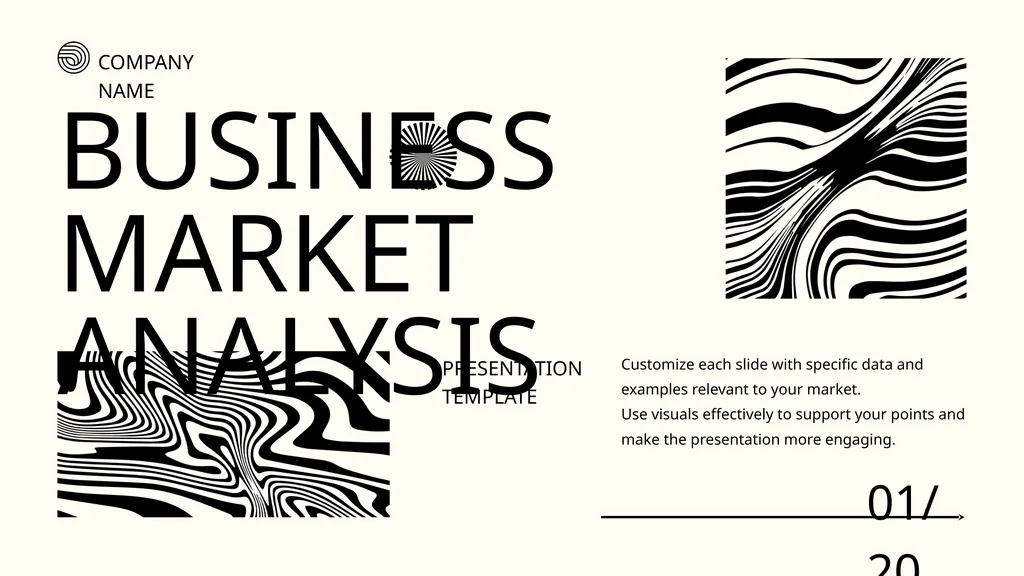 BUSINESS MARKET ANALYSIS PRESENTATION TEMPLATE - slide 1 of 20
