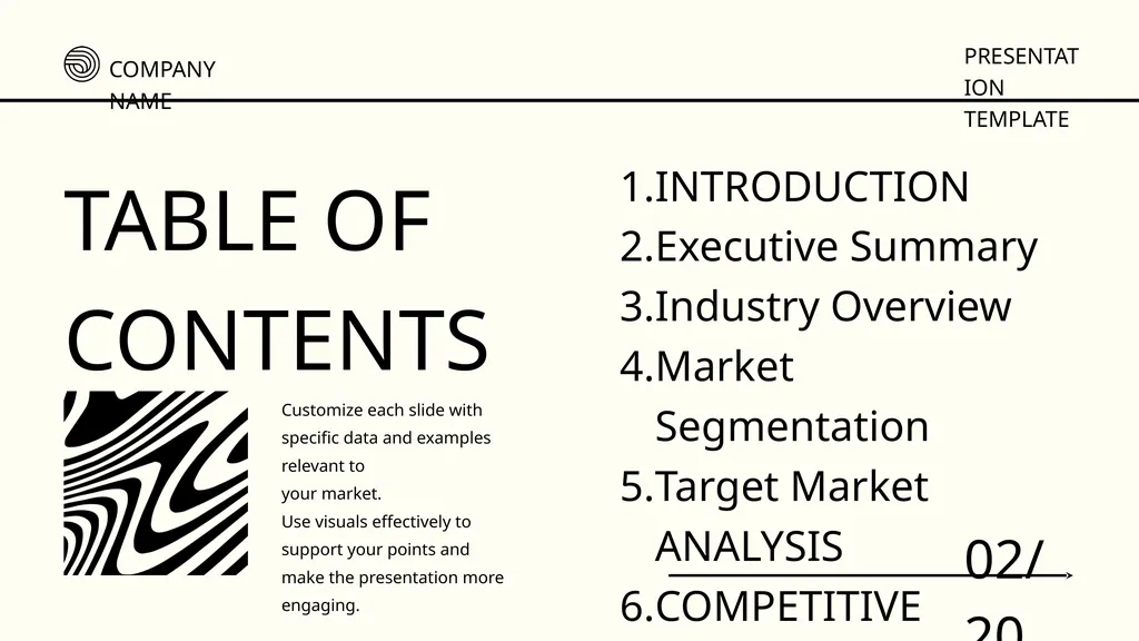 BUSINESS MARKET ANALYSIS PRESENTATION TEMPLATE - slide 2 of 20