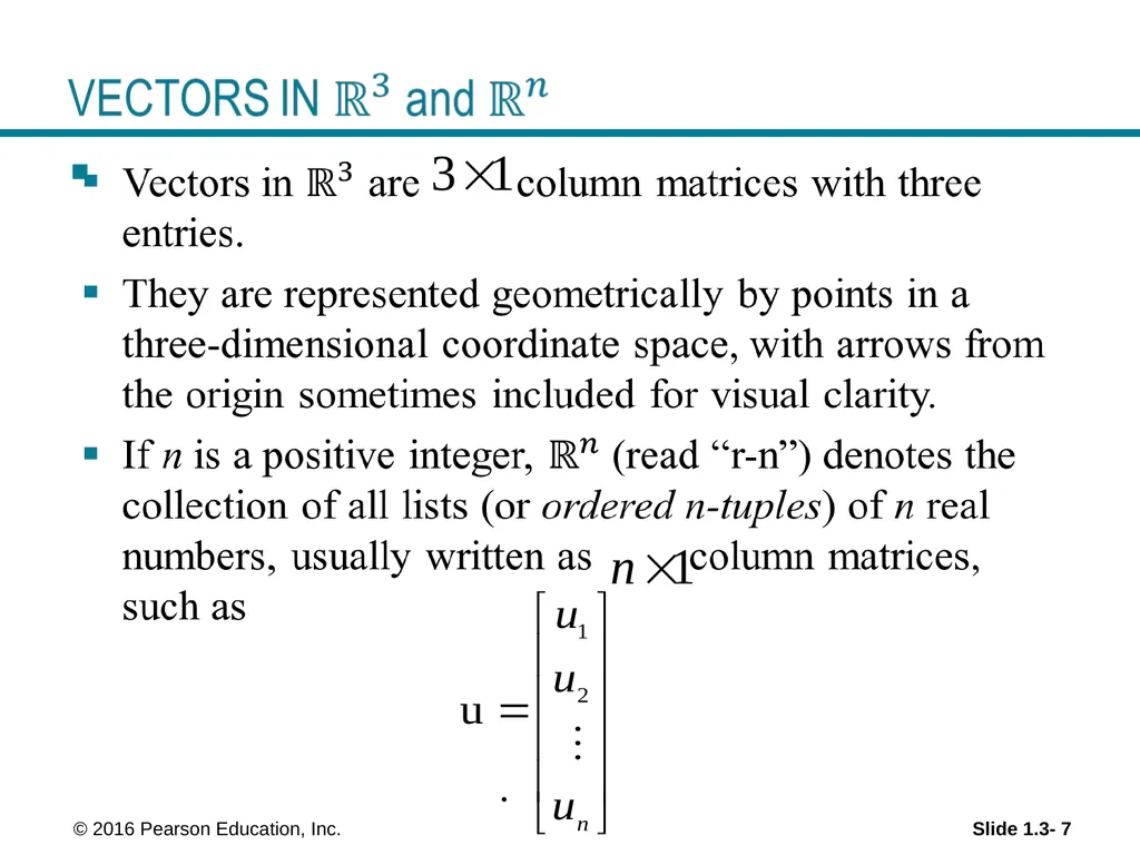 © 2016 Pearson Education, Inc. Linear Equations in - slide 7 of 18