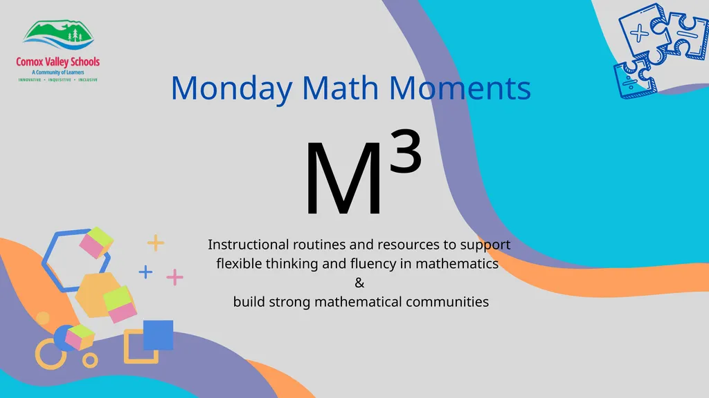 M³ Monday Math Moments Instructional routines and - slide 1 of 13
