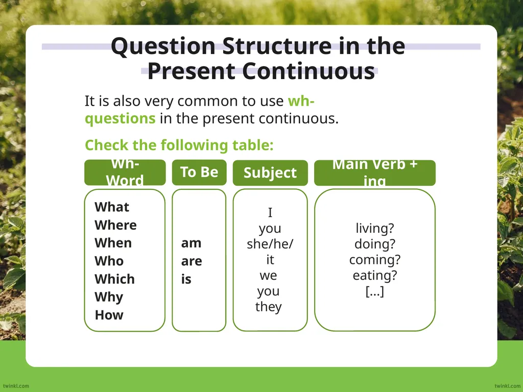 We use the auxiliary verb ‘do’ to make questions - slide 6 of 33