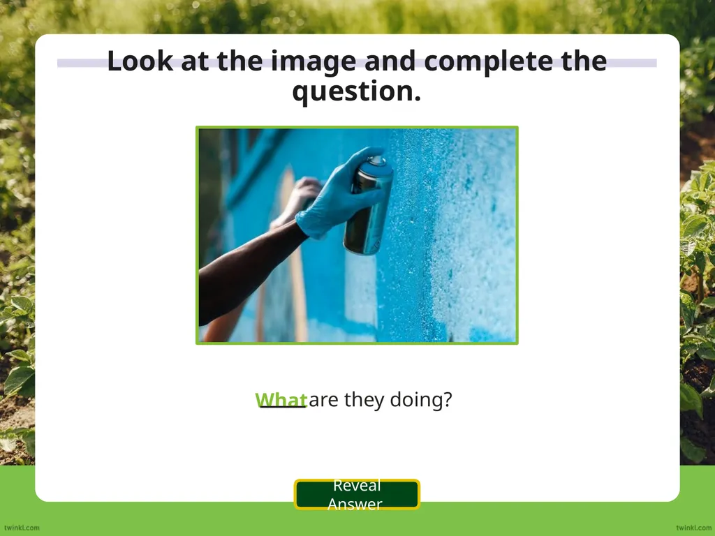 We use the auxiliary verb ‘do’ to make questions - slide 27 of 33