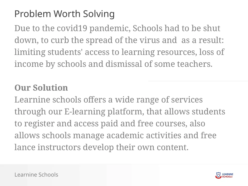 Learnine Schools Learnine schools is a digital - slide 2 of 5