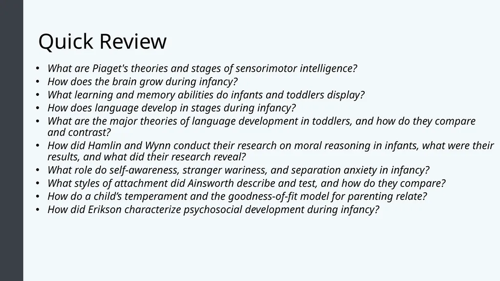 Lifespan Development Module 4; Infancy Module - slide 34 of 35