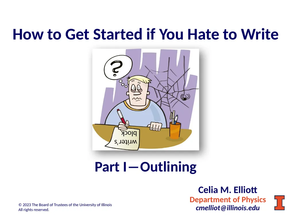 How to Get Started if You Hate to Write © - slide 1 of 26