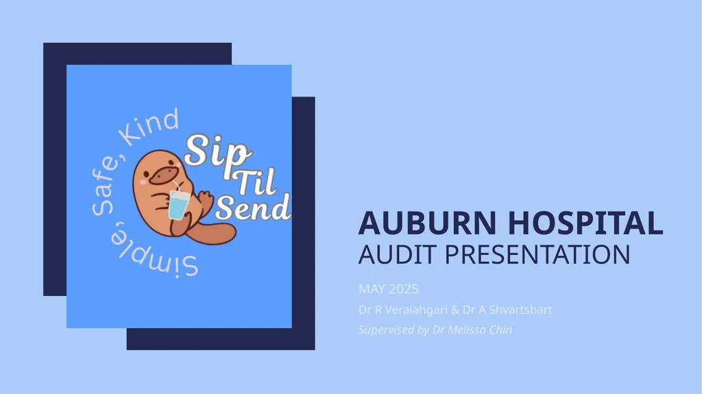 AUBURN HOSPITAL AUDIT PRESENTATION MAY 2025 Dr R - slide 1 of 37