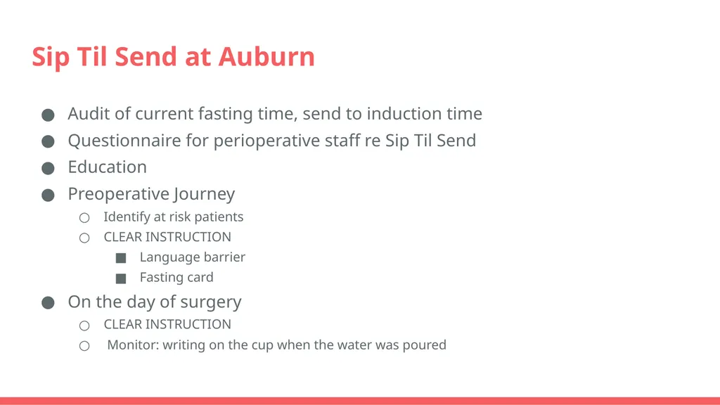 Preoperative Fasting Hannah Liu Topic For patients - slide 59 of 69