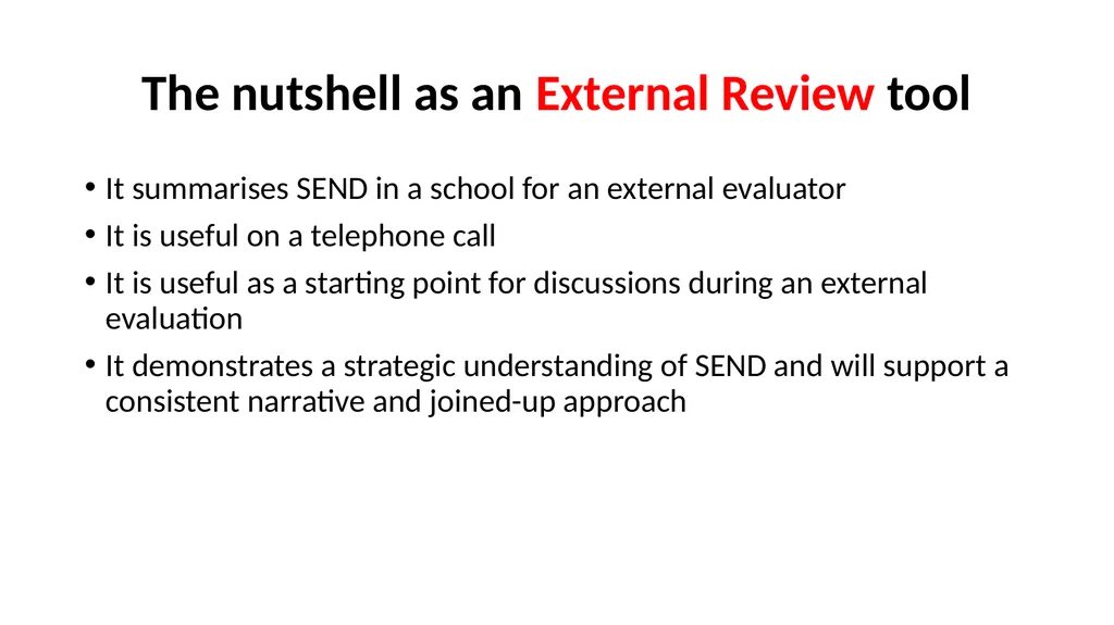 SEND in a Nutshell Malcolm Reeve - National Leader - slide 16 of 33