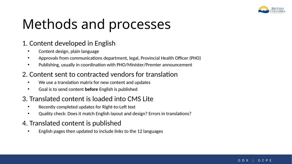 Our journey communicating in 13 languages - slide 7 of 14