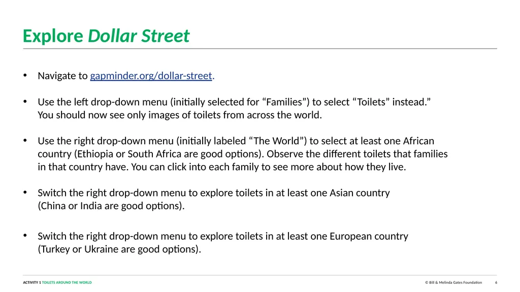 ACTIVITY 1 TOILETS AROUND THE WORLD 1 Note for - slide 6 of 12