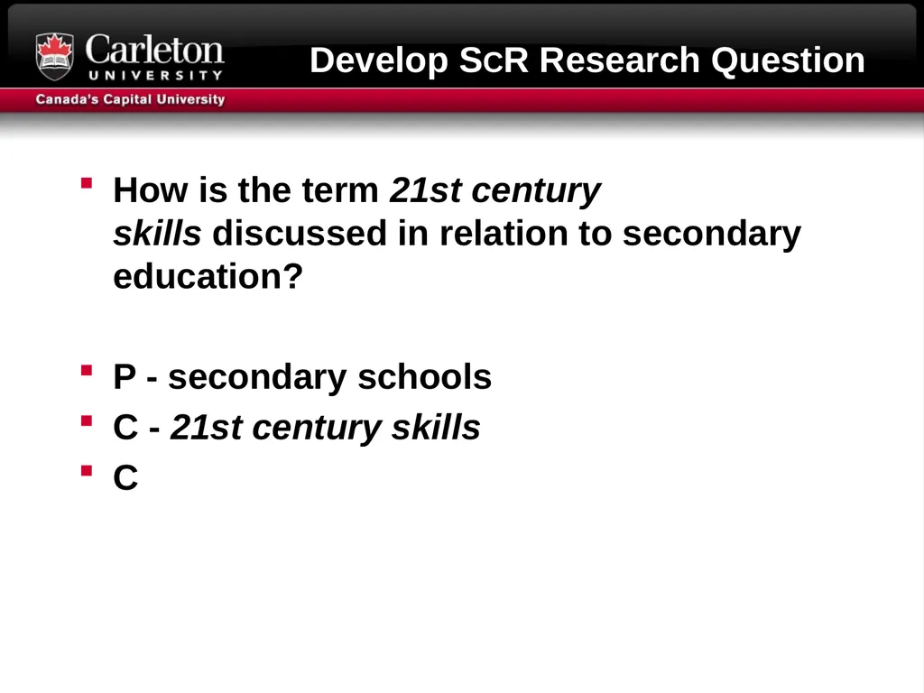 Research Question formulation Literature searching - slide 15 of 31