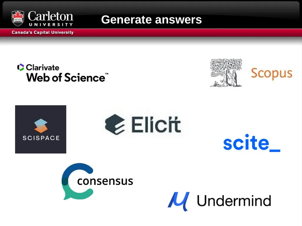 Research Question formulation Literature searching - slide 26 of 31