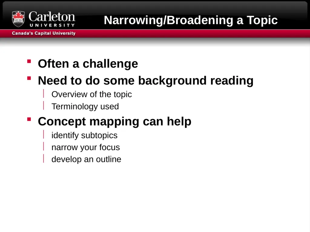 Research Question formulation Literature searching - slide 2 of 31