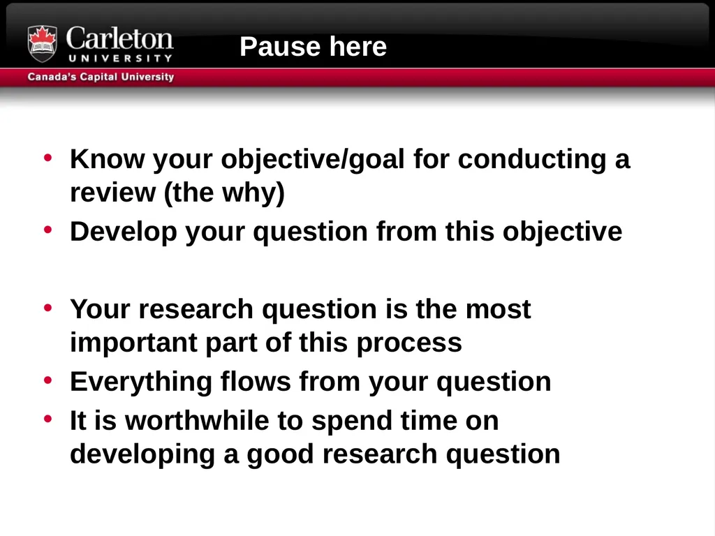Research Question formulation Literature searching - slide 16 of 31