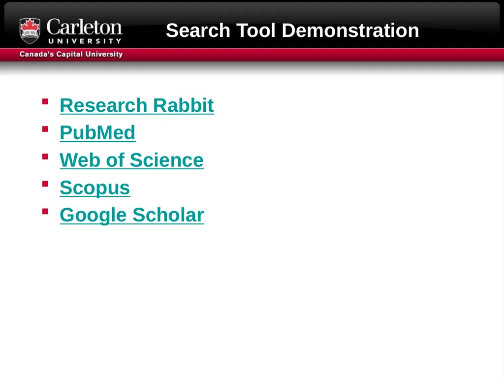 Research Question formulation Literature searching - slide 29 of 31