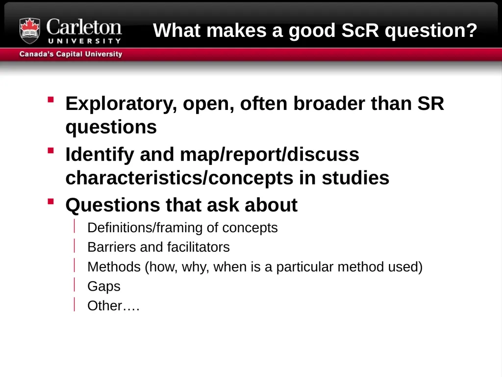 Research Question formulation Literature searching - slide 12 of 31