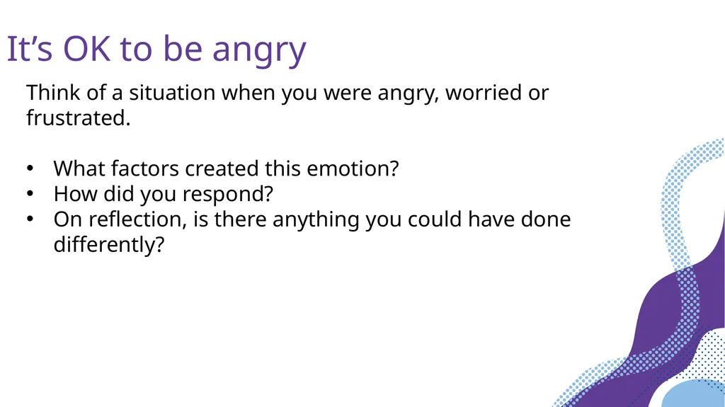 Session 3 Managing Emotions Aim: to identify our - slide 12 of 20