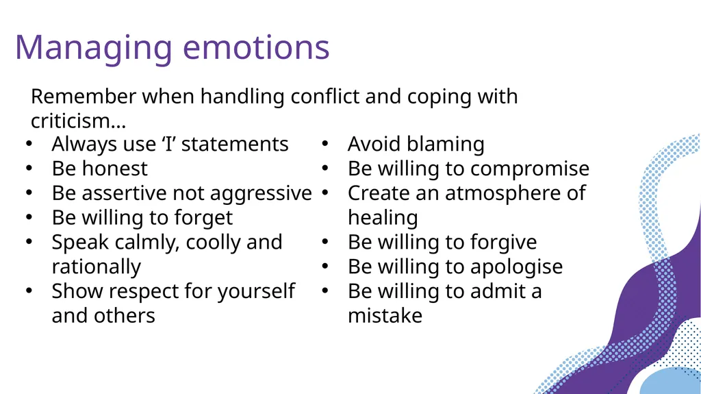 Session 3 Managing Emotions Aim: to identify our - slide 14 of 20