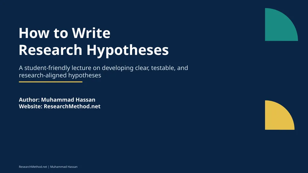 How to Write Research Hypotheses A - slide 1 of 36